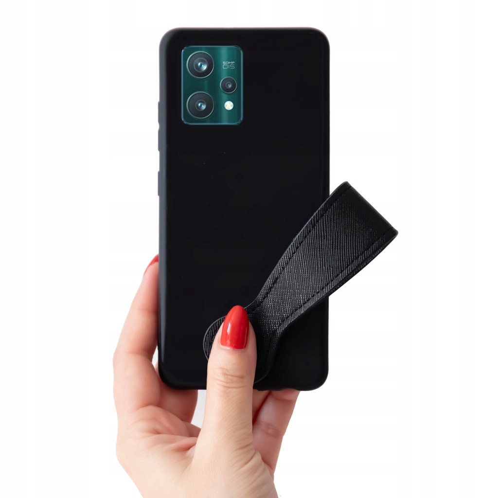 Pouzdro Premium Matné Černé Černý Pásek Smyčka Pro Realme 9 Pro Plus