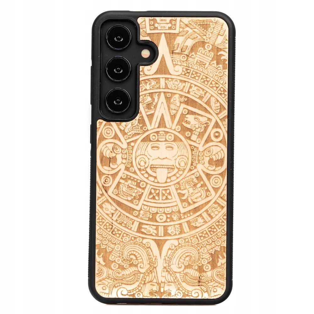 Dřevěné Pouzdro Bewood pro Samsung Galaxy S24 Kalendář Aztécký Aniegre