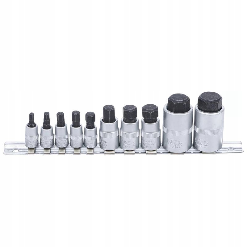Sada 10 nástavců s bitem, krátký šestihranný konektor 4-19 mm, Bgs 5099