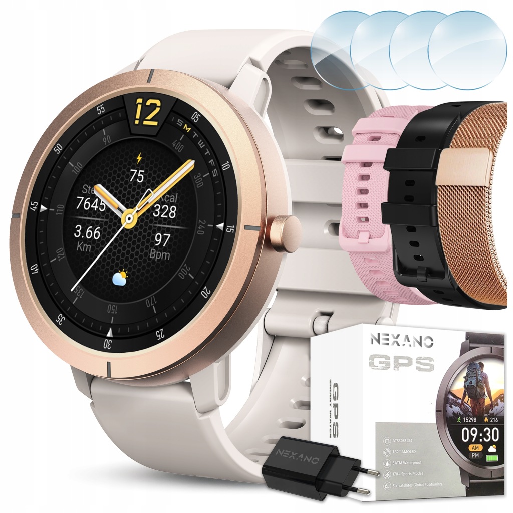 Zdjęcie okazji: 💖 Smartwatch Damski 4 Paski! GPS, AMOLED, Puls - Okazja!