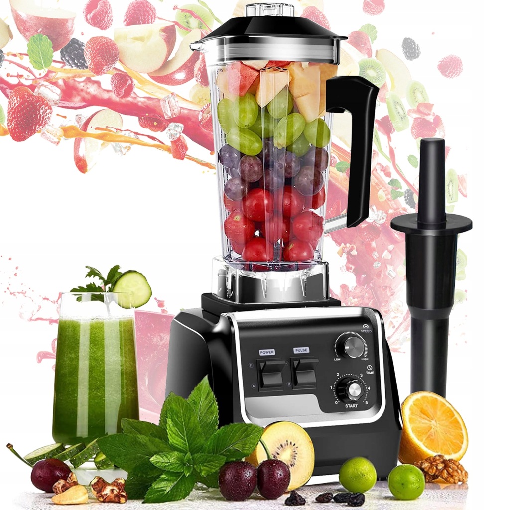 Profesionální Smoothie Mixér 2 L 1600 W Pro Mražené Dezerty, Černý