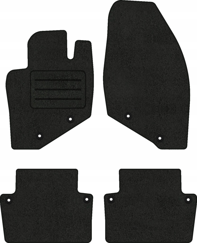 Velurové koberce Lux pro Volvo XC70 I (2000-2007) Komplet Na Míru Stopky