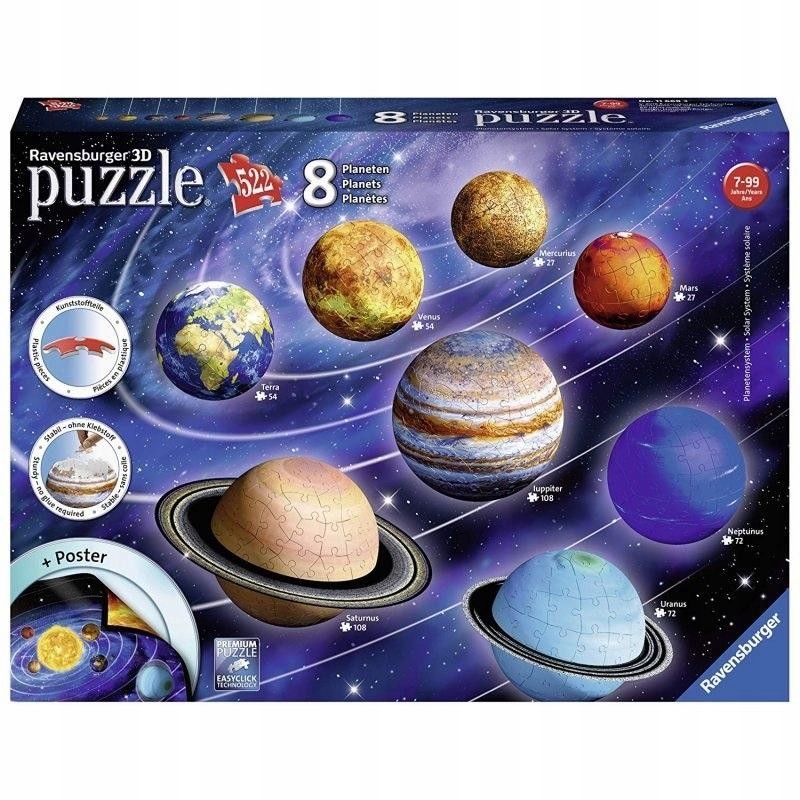 Trojrozměrné Puzzle Prostorové Vzdělávací Puzzle Sluneční Soustava Velké