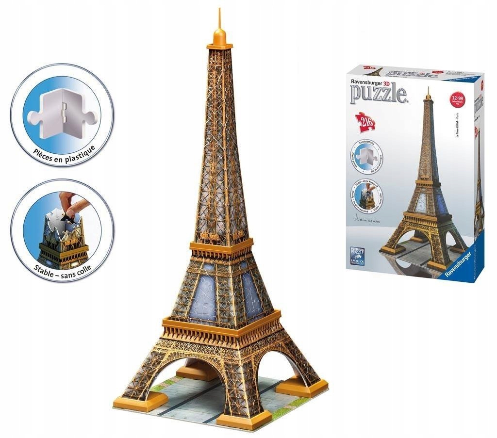 Puzzle 3D Eiffelova Věž Puzle Ideální Pro Mládež