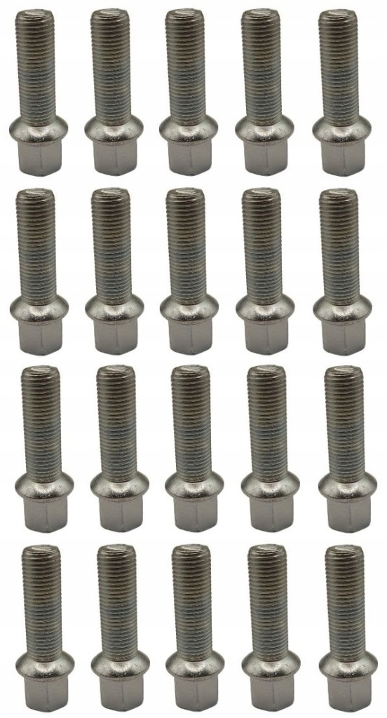 Šrouby 14x1,5x40 Pozink Stříbrný Vw Passat Golf Polo Seat Mercedes Audi 20x