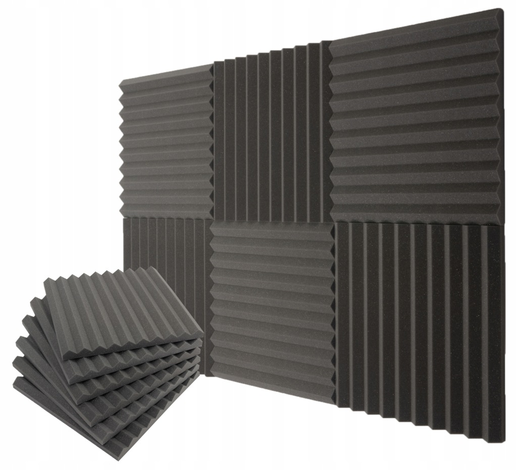 Kliny absorpční akustické panely Set 6 Ks. pěna gr. 4cm studio