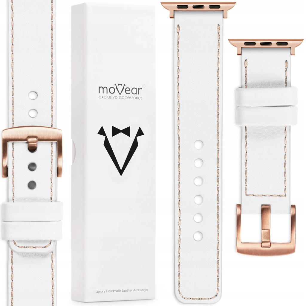 Kožený řemínek pro Apple Watch 10 9 8 7 6 5 Se 46-44 mm Ultra Polský Movear