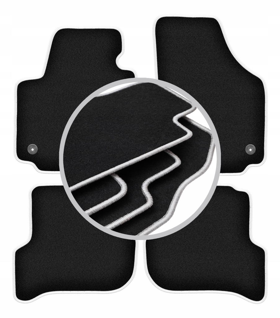 Koberce do auta stříbrné barvy pro: Seat Altea minivan 08.2008-2015