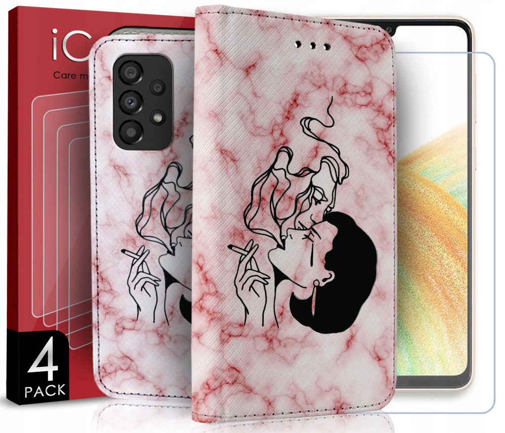 Pouzdro Pro Samsung Galaxy A33 5G Vzory Sklo x4