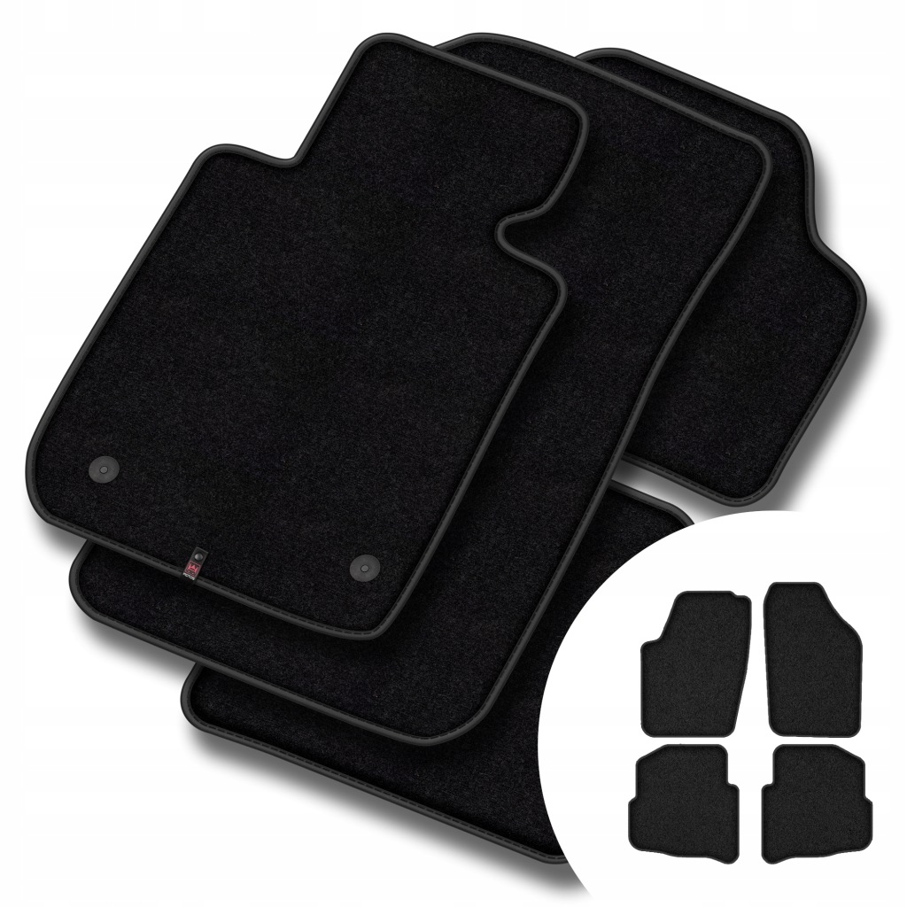 Prémiové velurové koberce pro Volkswagen Polo IV 2002-2009, oválné stopky