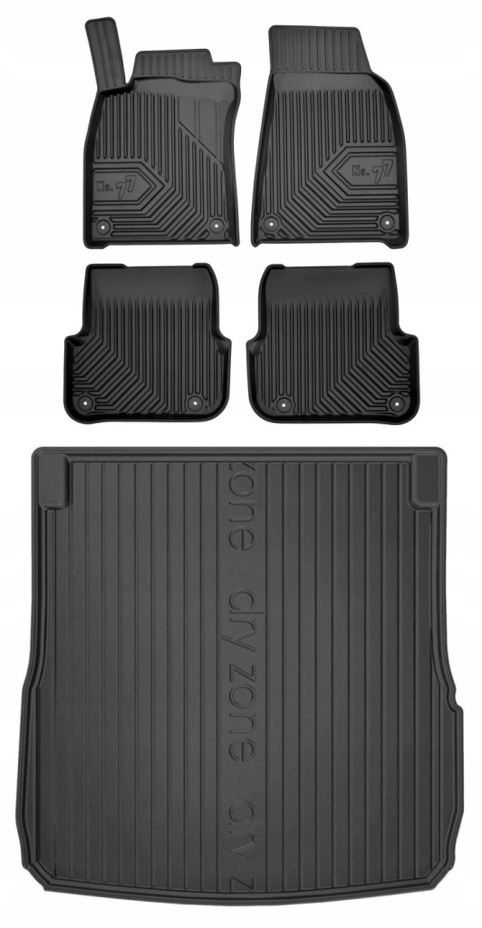 Set 77 Gumové koberce a rohože Audi A6 C6 Kombi 2004-2011
