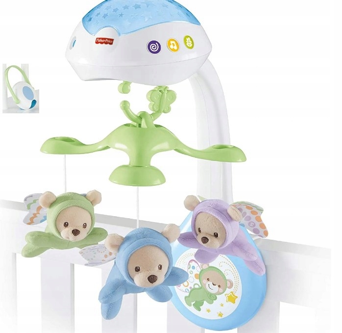 Klidný dětský spánek – Kolotoč na postýlku Fisher Price 3v1 s projektorem