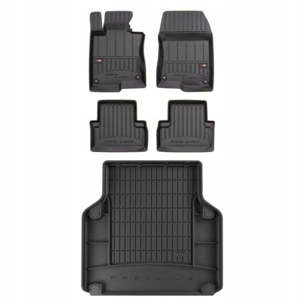 3D gumová sada koberců a rohožek Honda Accord VIII 2008-2015 Kombi, s kolem