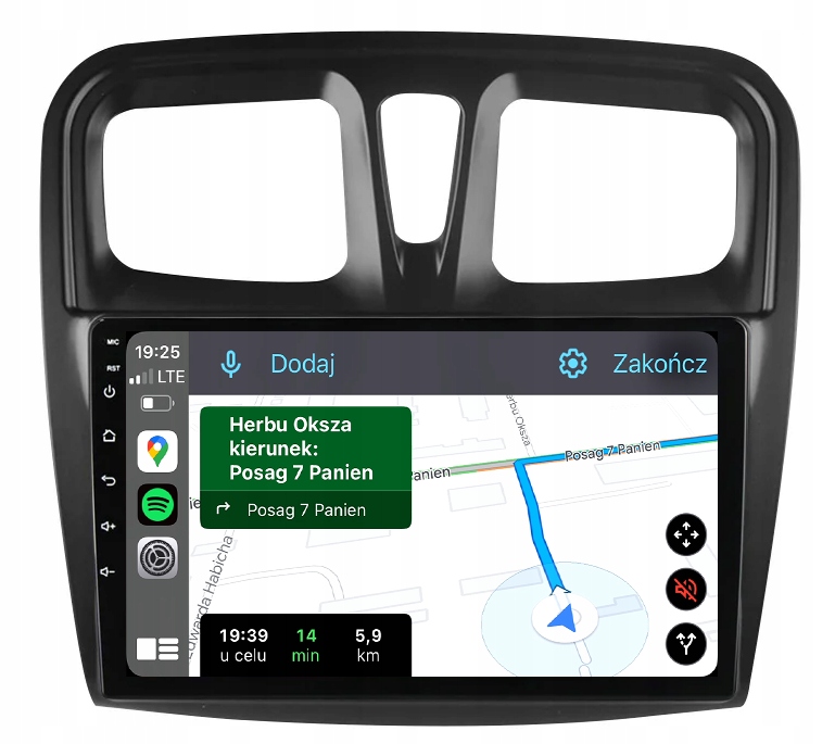 Dacia Logan Sandero Nejnovější Android Carplay Rádio Navigace