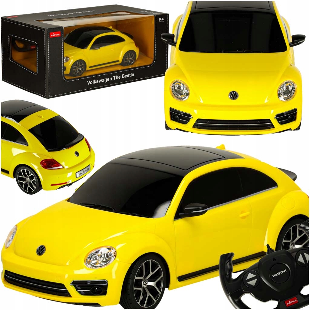 Auto na dálkové ovládání Volkswagen Beetle Auto na dálkové ovládání Rc 1:14 Žlutá