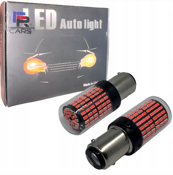 Led žárovka 1157 144 smd 4014 BAY15D canbus červená