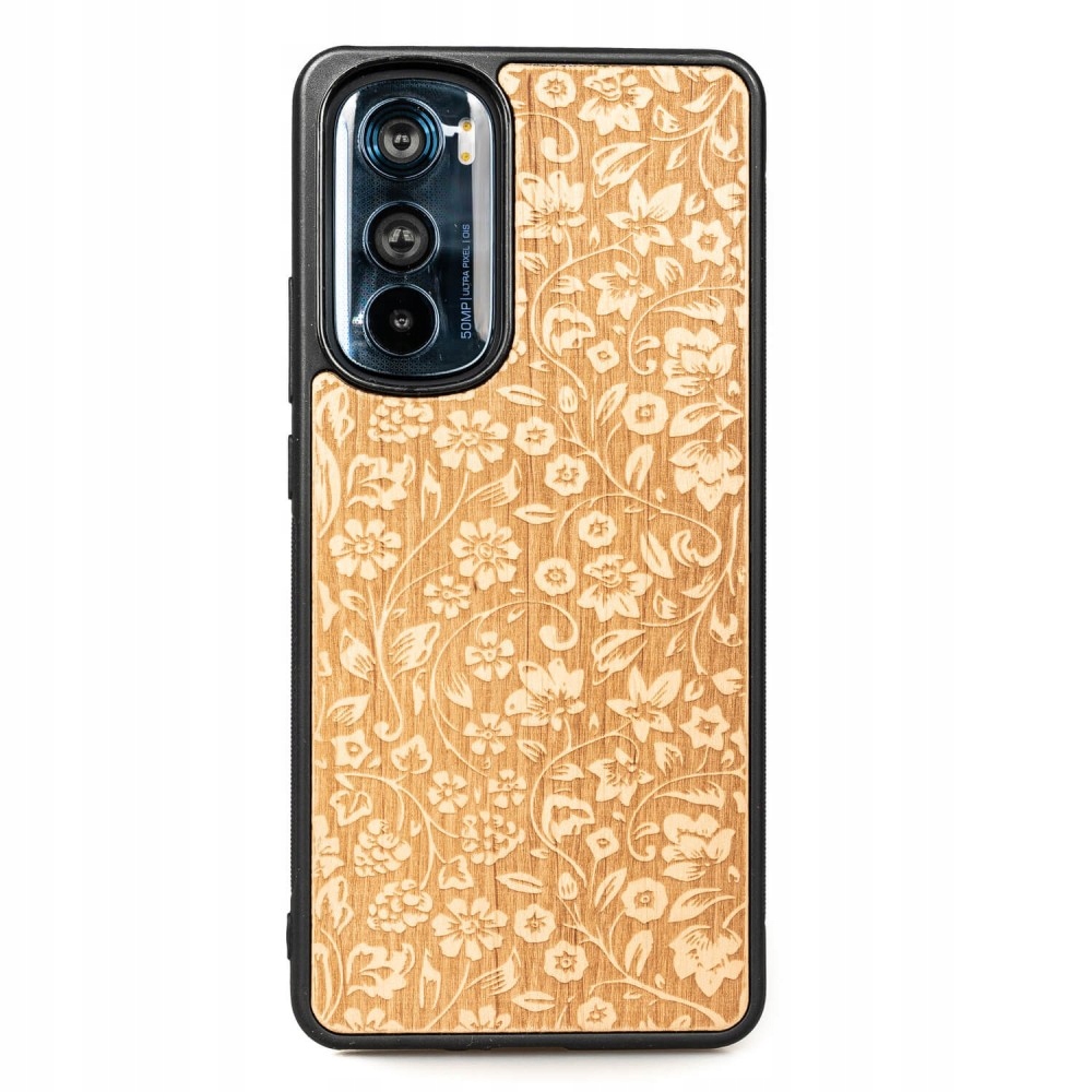 Dřevěné Pouzdro Bewood pro Motorola Edge 30 Polní Květiny Aniegre