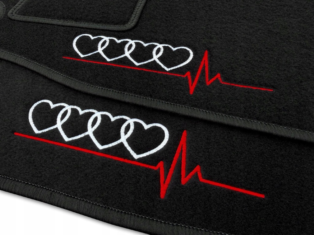 Velurové Koberce Audi A4 B9 (2015-...) Černé 2x Audi Edition