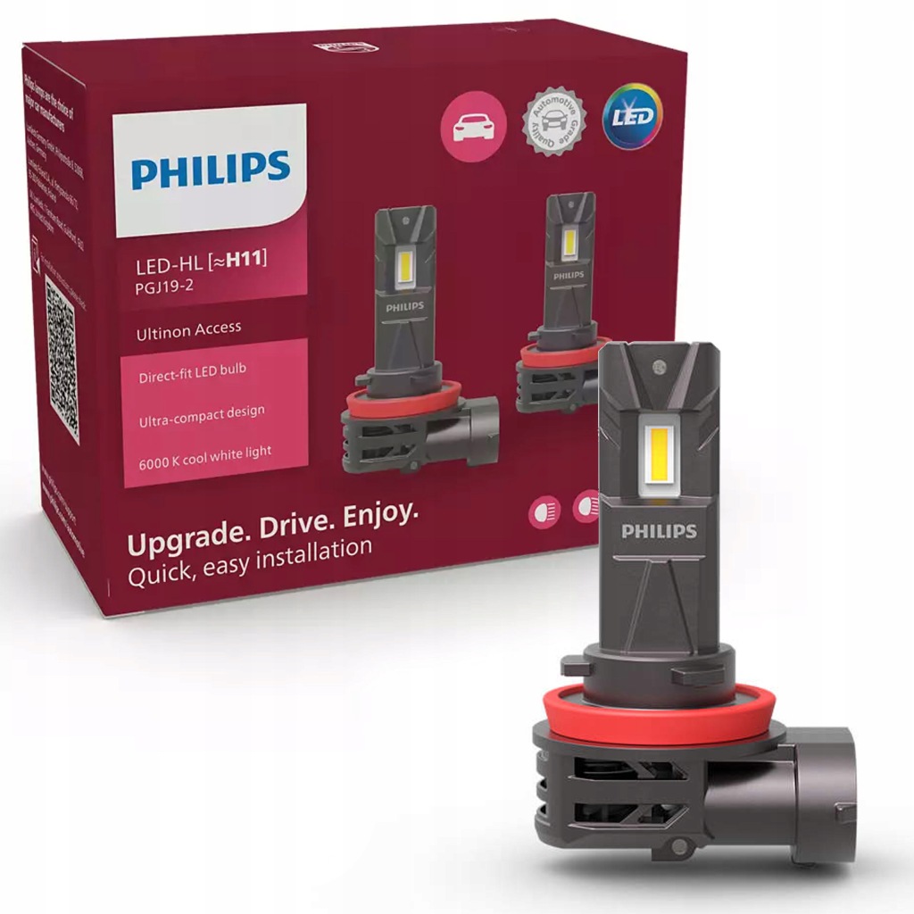 Philips H11 Led žárovka Ultinon Access UA2500 H11 12V 6000K +80%