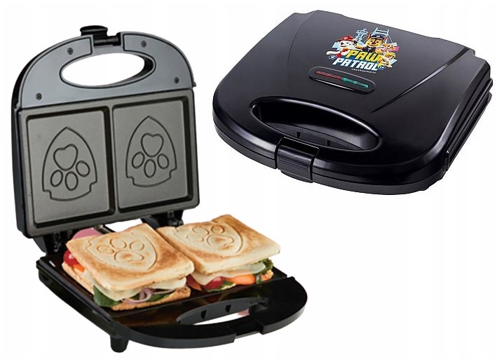 Opařovač Sendvičů Tlapková patrola Odznak Sandwich Toustovač pro 2 sendviče 750 W