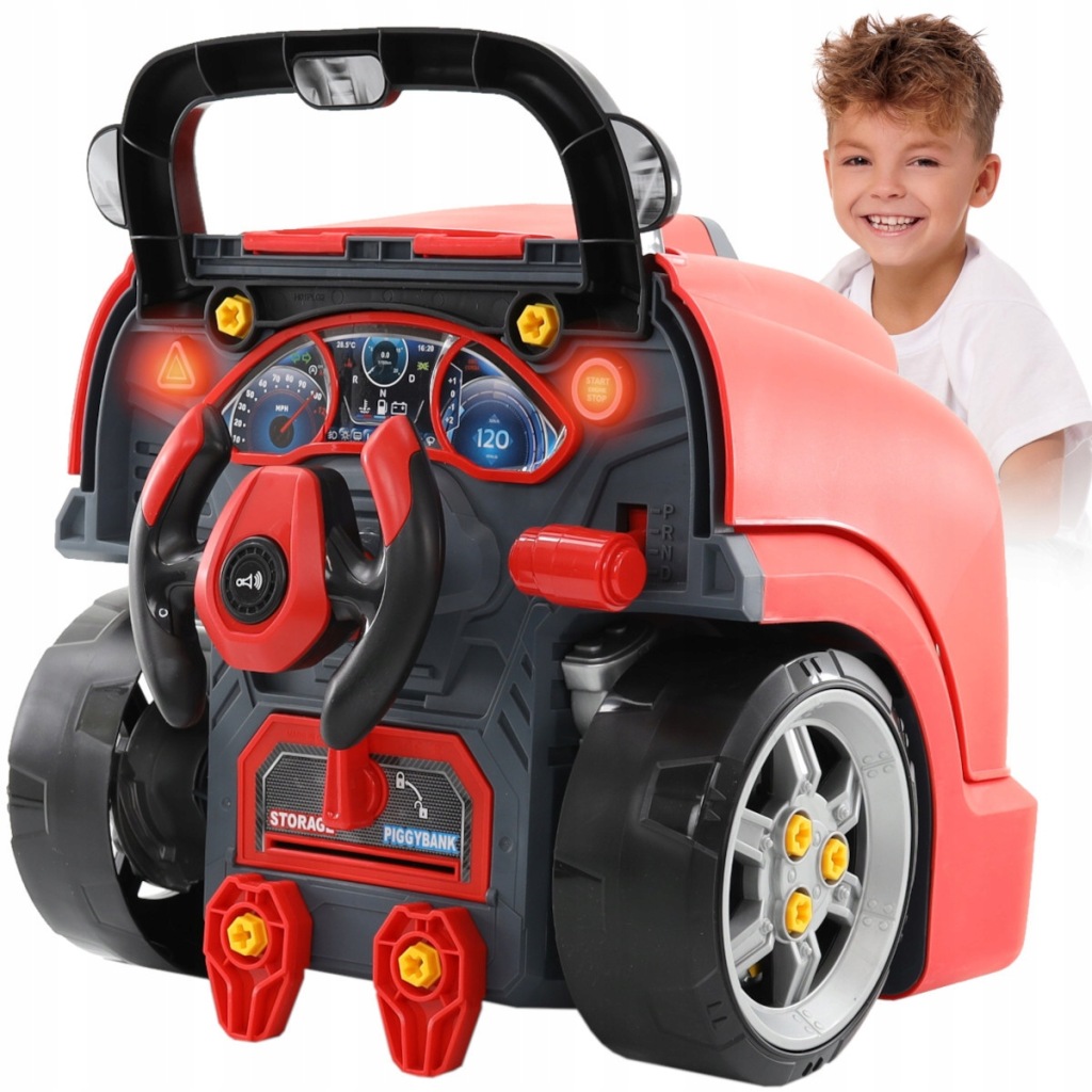 Sada Pro Automechanika Velký Motor k Sestavení a Rozložení Auta Zvuk Světlo