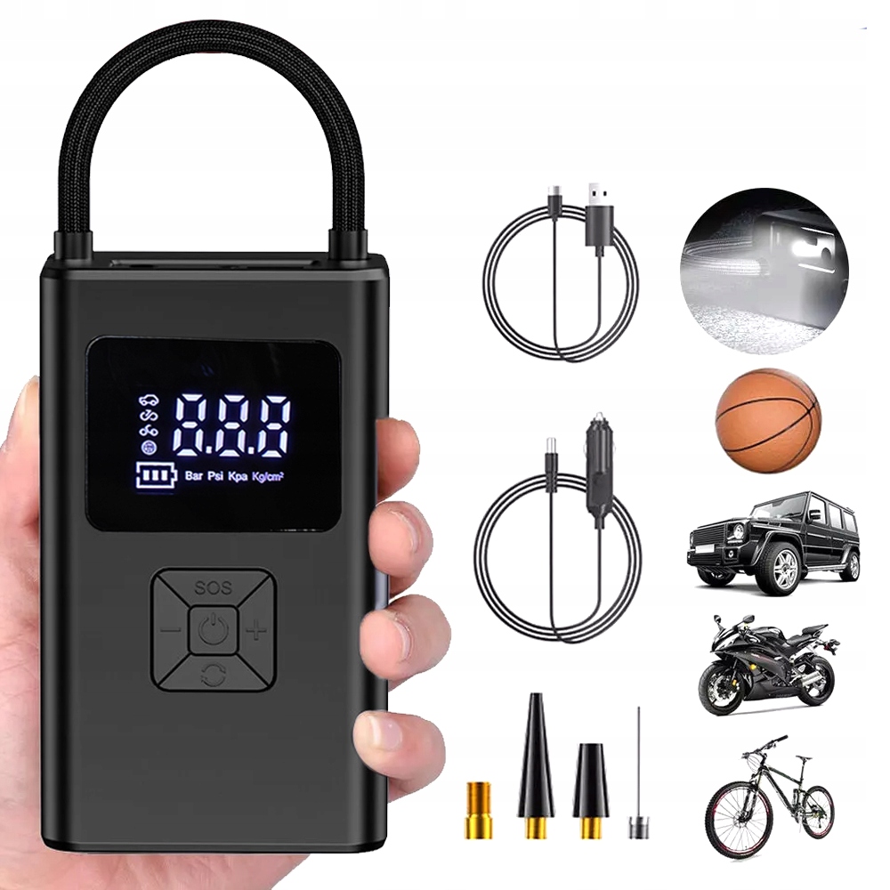Mini Kompresor 150 Psi Pro Motocykl, Míče A Hračky S Led Svítilnou