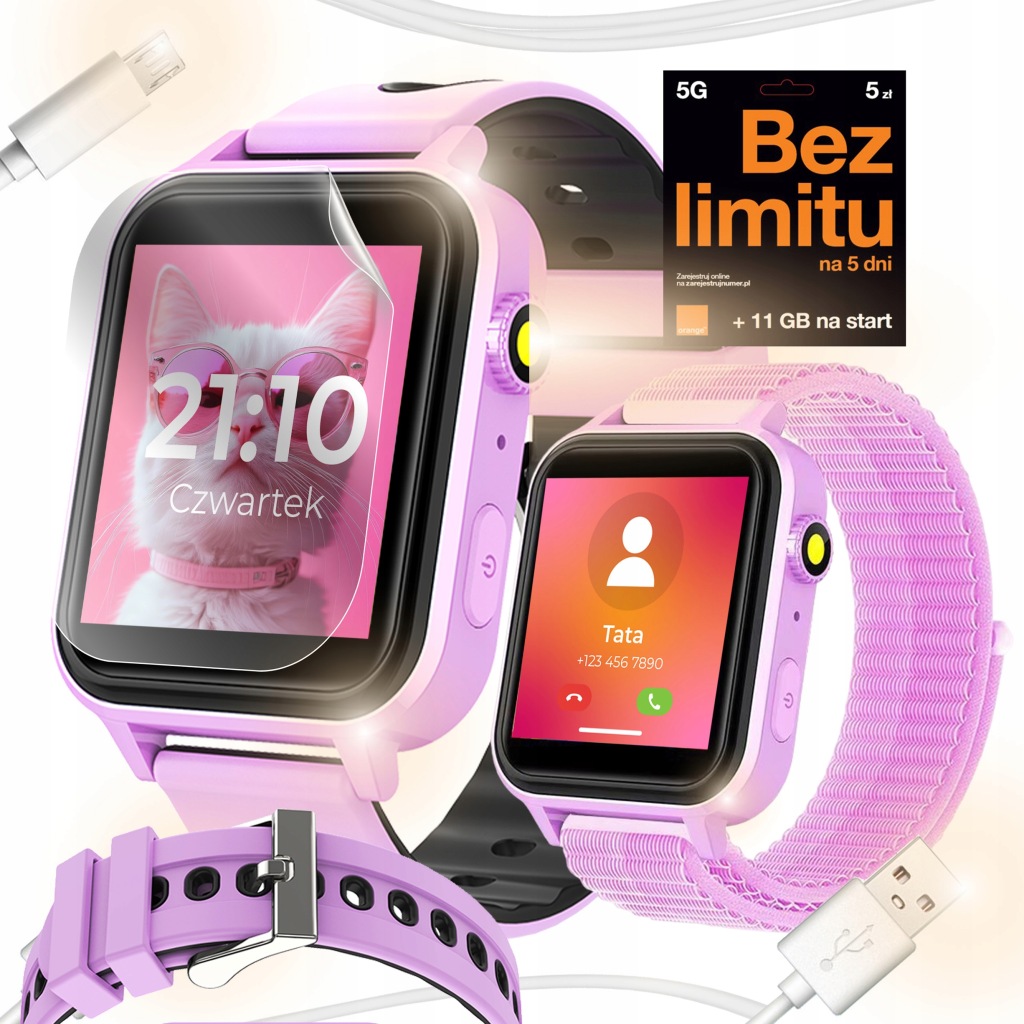Zdjęcie okazji: 🎁 HIT CENOWY! Smartwatch Telefon dla Dzieci 5w1 – Rozmowy, Gry, Muzyka i Bezpieczeństwo!