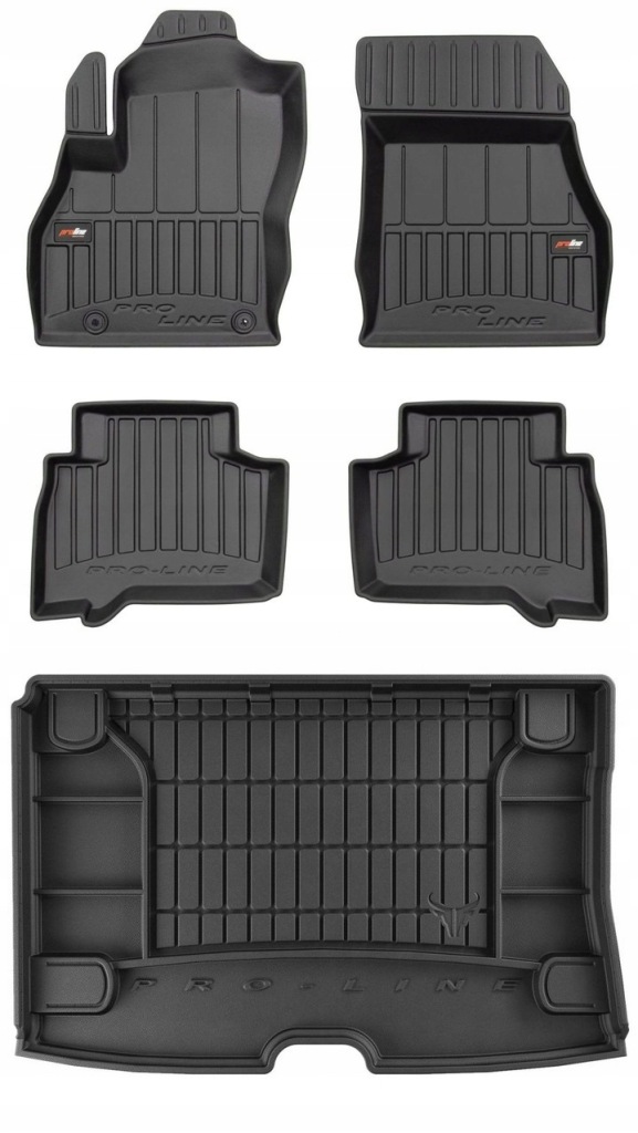 Set 3D Gumové rohože a rohož do kufru Fiat Nemo 2007-2017