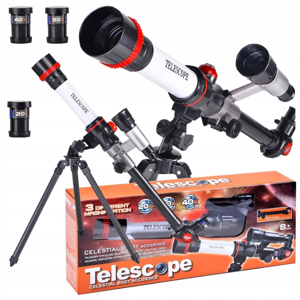 Teleskop Zvětšuje Dalekohled 20 30 40 X Vzdělávací Teleskop Stativ Pro Děti