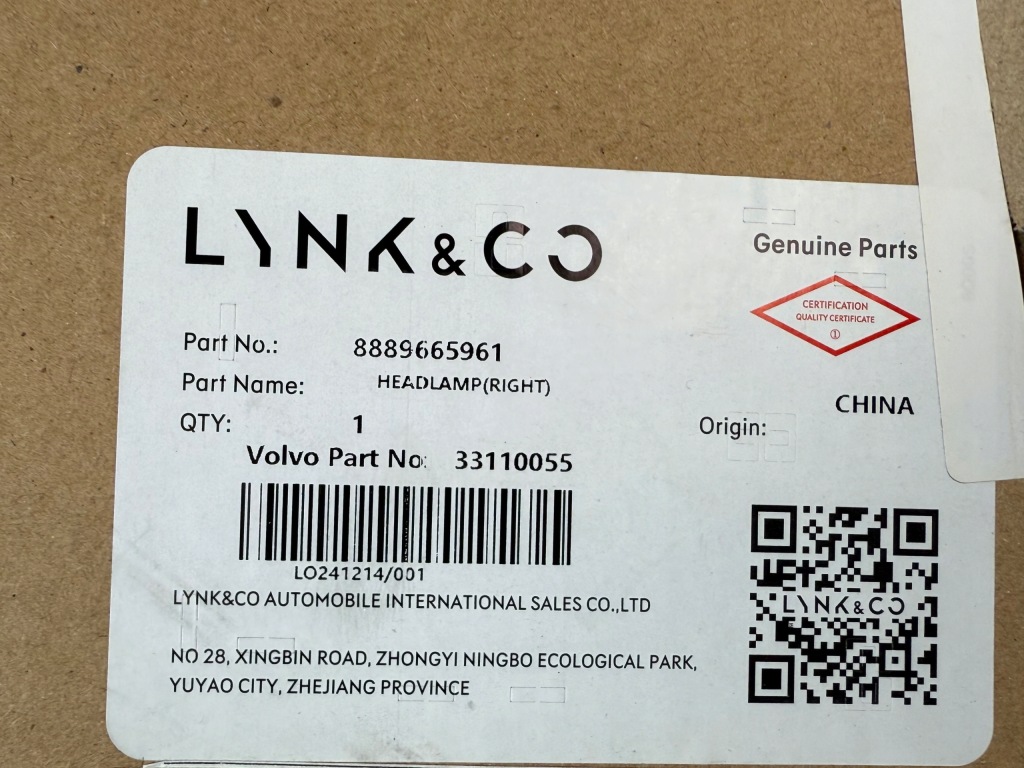 Lynk & Co 01 Lampa Przednia Prawa Full Led Nowa 8893470955 — zdjęcie 10