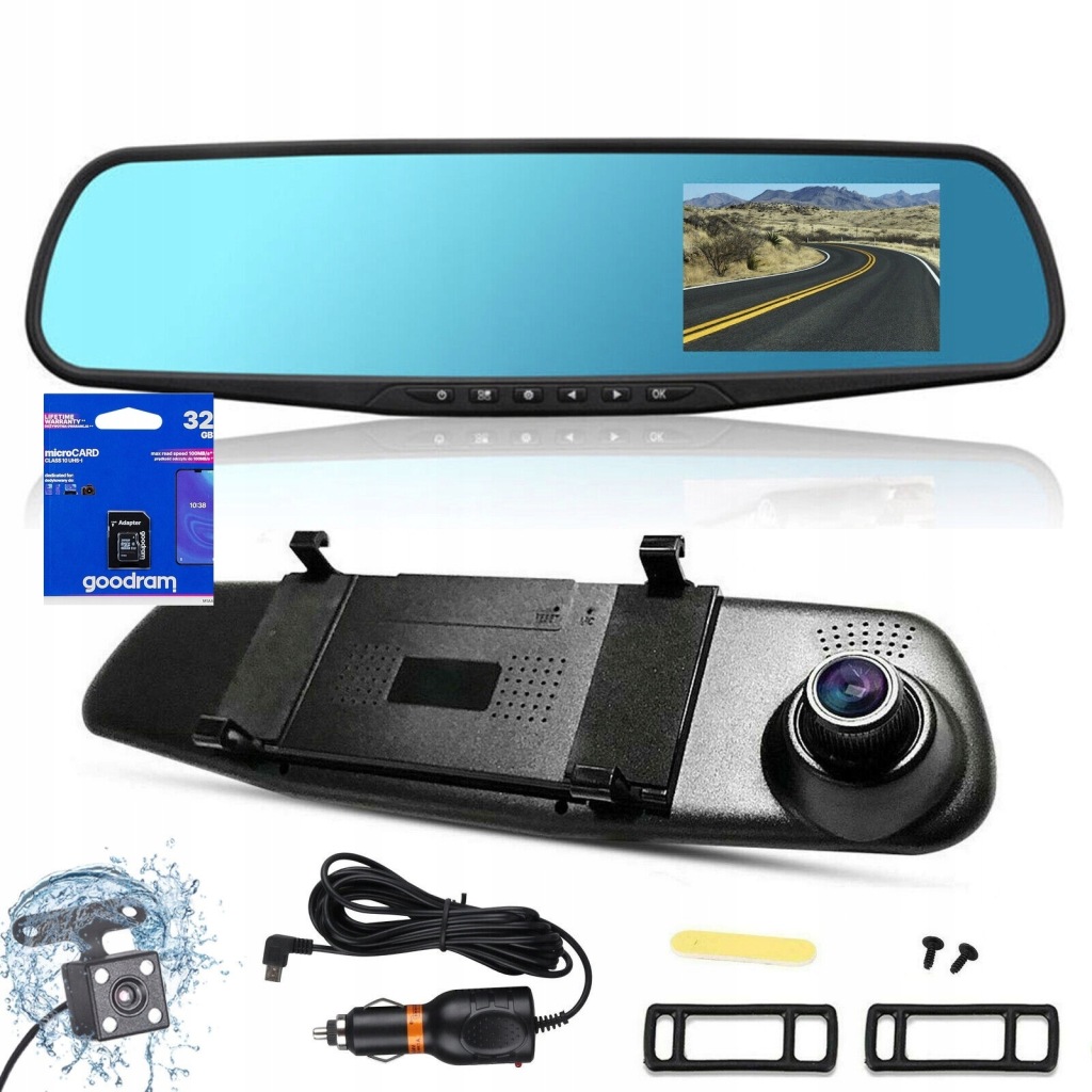 Zdjęcie okazji: 🚨 Wideorejestrator 3w1! Lusterko 🚗 Full HD + Kamera Cofania + 32GB GRATIS!