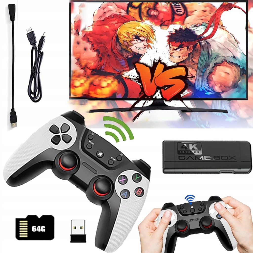 Emulátor, Televizní Hra Pro 20000 Her 4K Hdmi S Dvojitým Joystickem K9