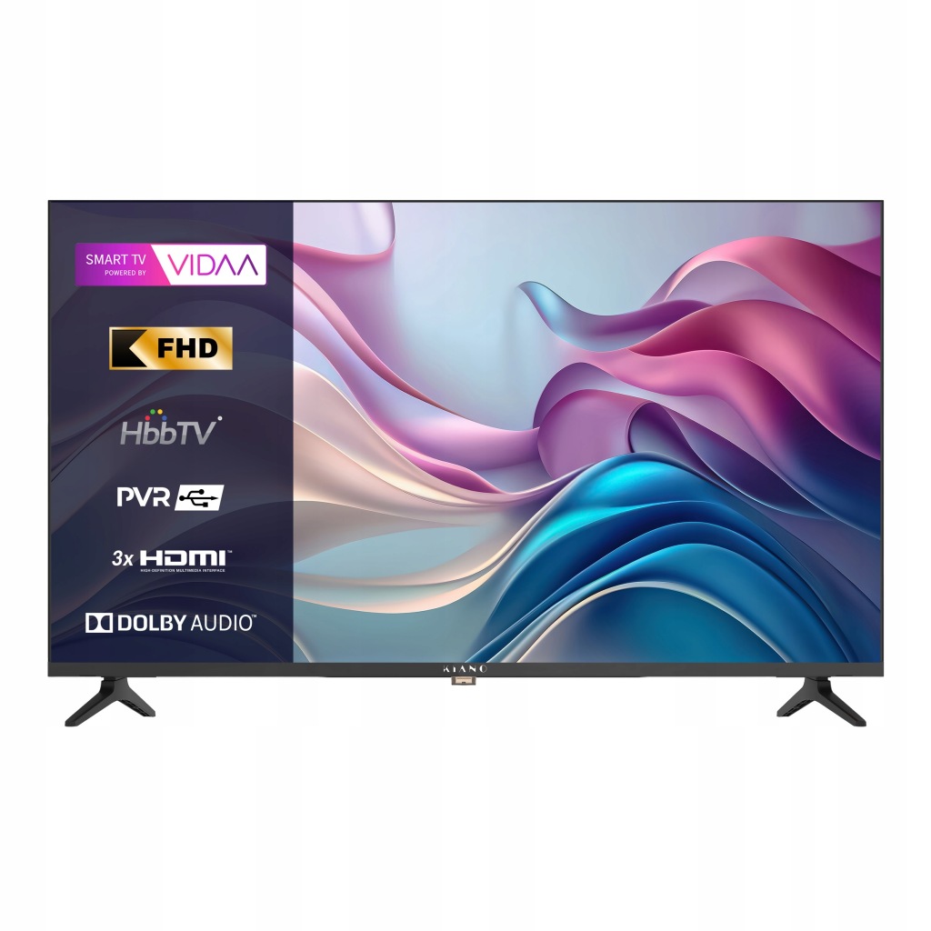 Televizor Kiano Elegance 40' se systémem Vidaa Smart Tv D-led DVB-T2/S2