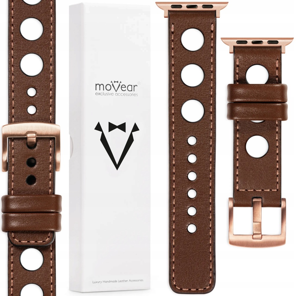 Kožený řemínek pro Apple Watch 10 9 8 7 6 52 1 Se 46/45/44 mm Ultra Movear