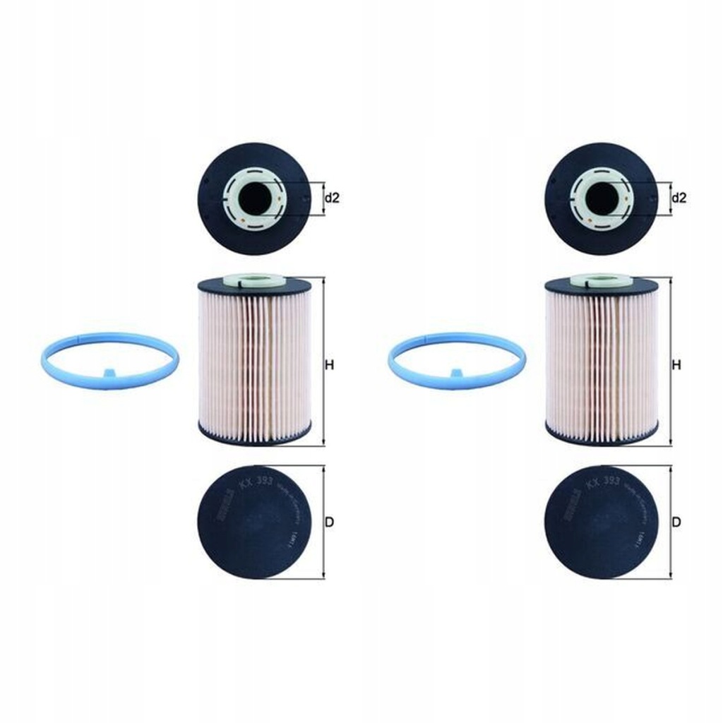 2× Knecht KX 393D filtru de combustibil