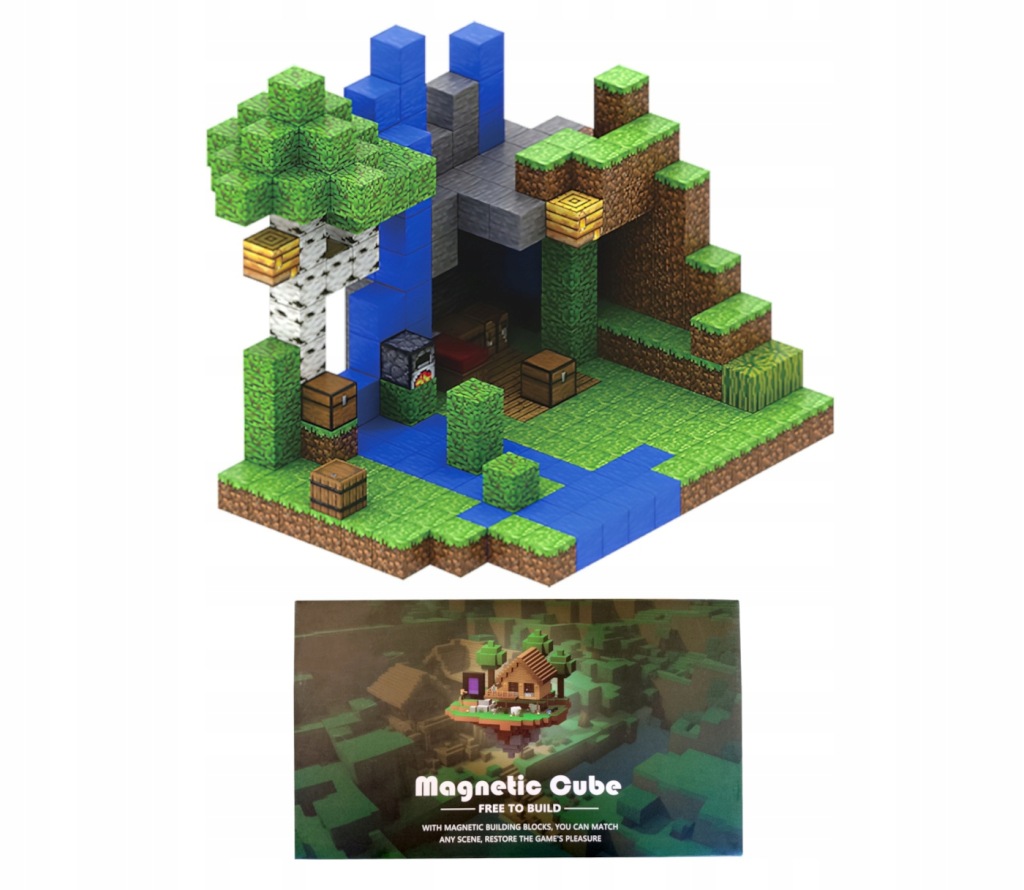 Minecraft Jungle Creek XXL Magnetická stavebnice 300ks