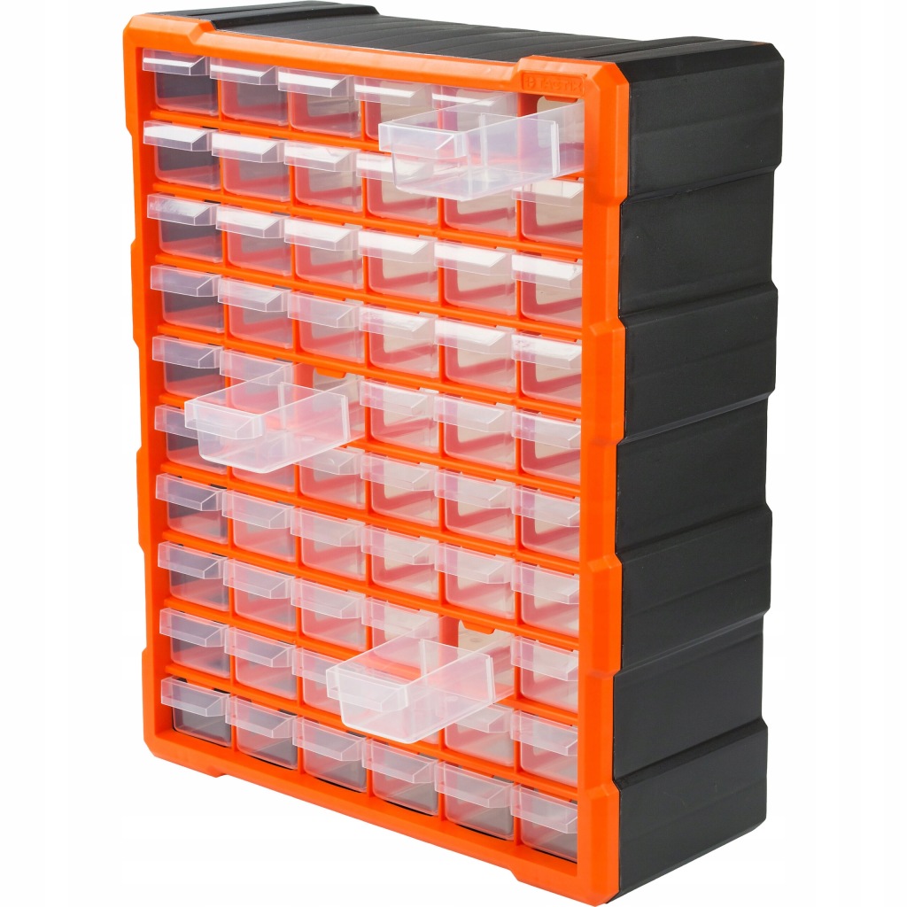 Organizér do dílny s 60 zásuvkami, nástěnný zásobník na šroubky Tactix Pro