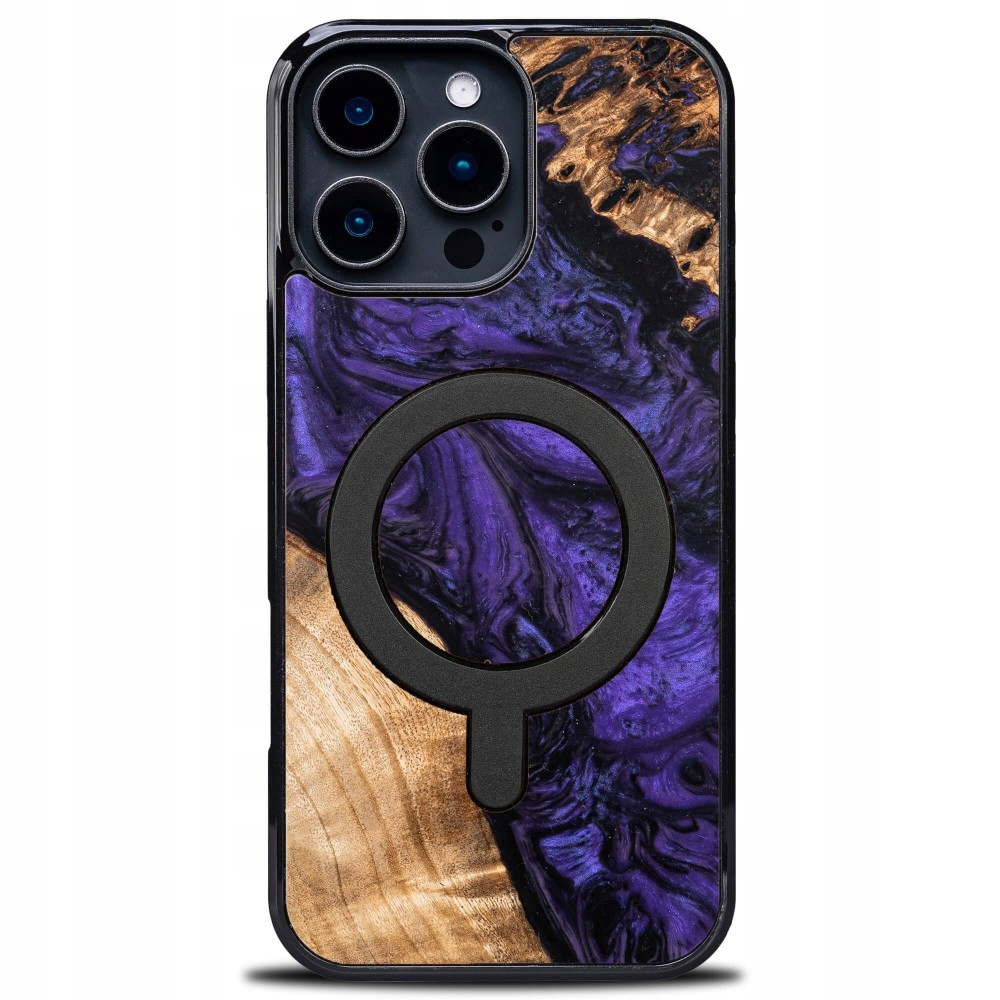 Pouzdro Bewood Unique pro iPhone 16 Pro Max fialové s MagSafe