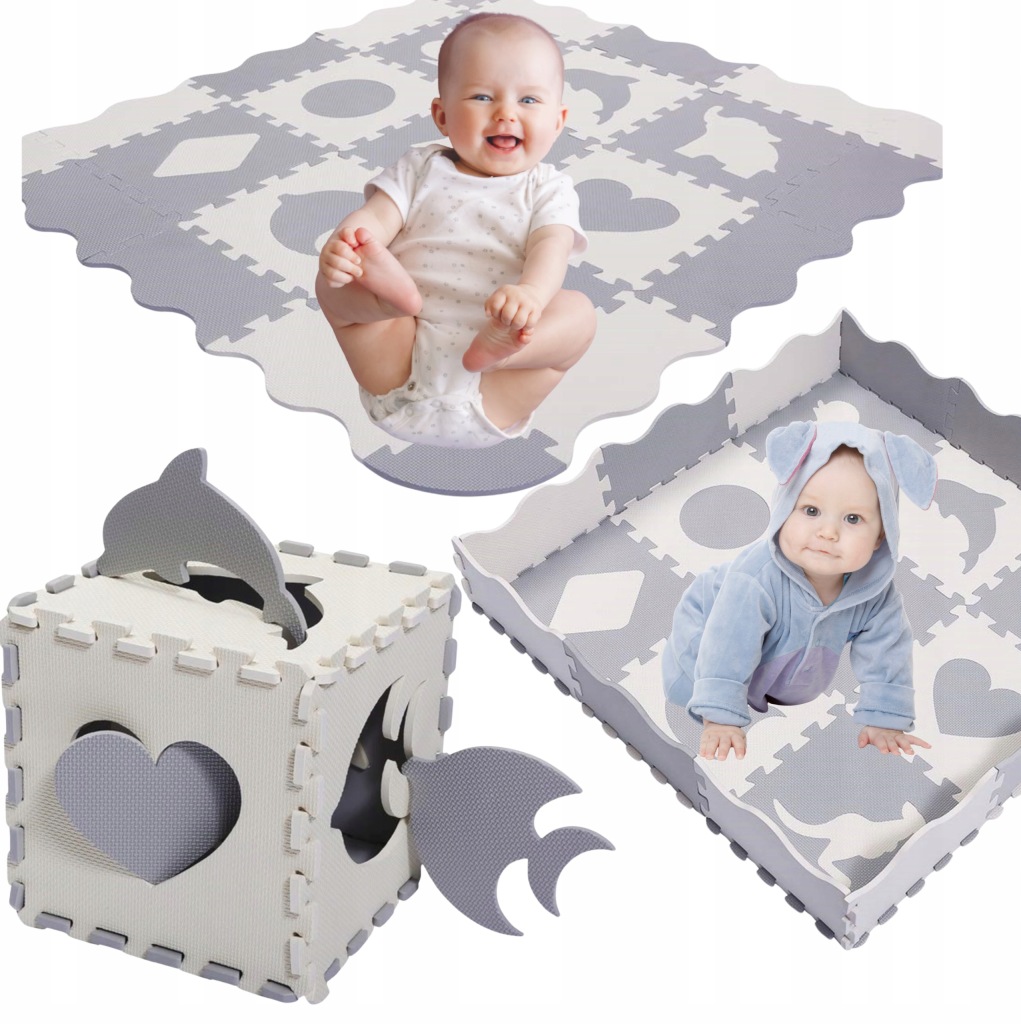 Pěnová Podložka Pro Miminka , Dětské Puzzle 120X120, Vzdělávací, Skládací, XXL