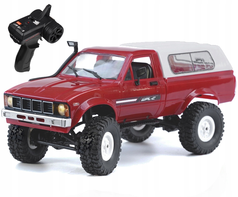 Auto Na Dálkové Ovládání Wpl C-24 4WD Terénní Auto Rc Červené