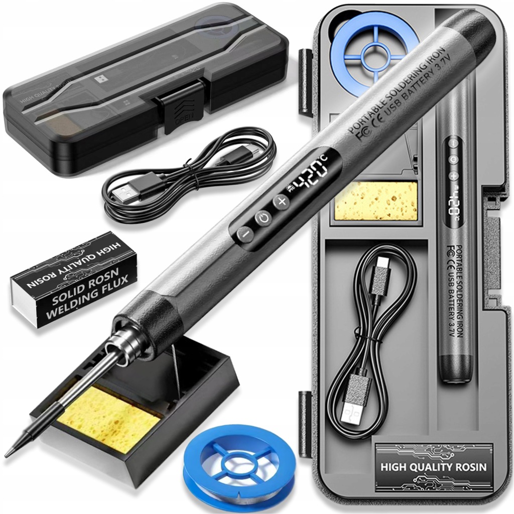 Zdjęcie okazji: 🔋 Bezprzewodowa Lutownica USB-C 420°C ZESTAW – Precyzja i Swoboda Bez Kabli!