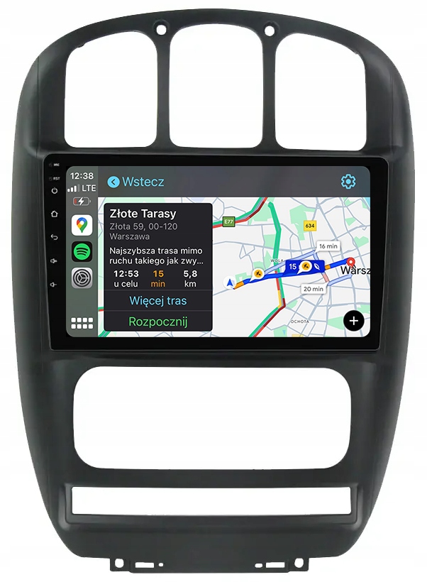 Dodge Chrysler Grand Voyager Caravan Android Carplay Rádio Navigace