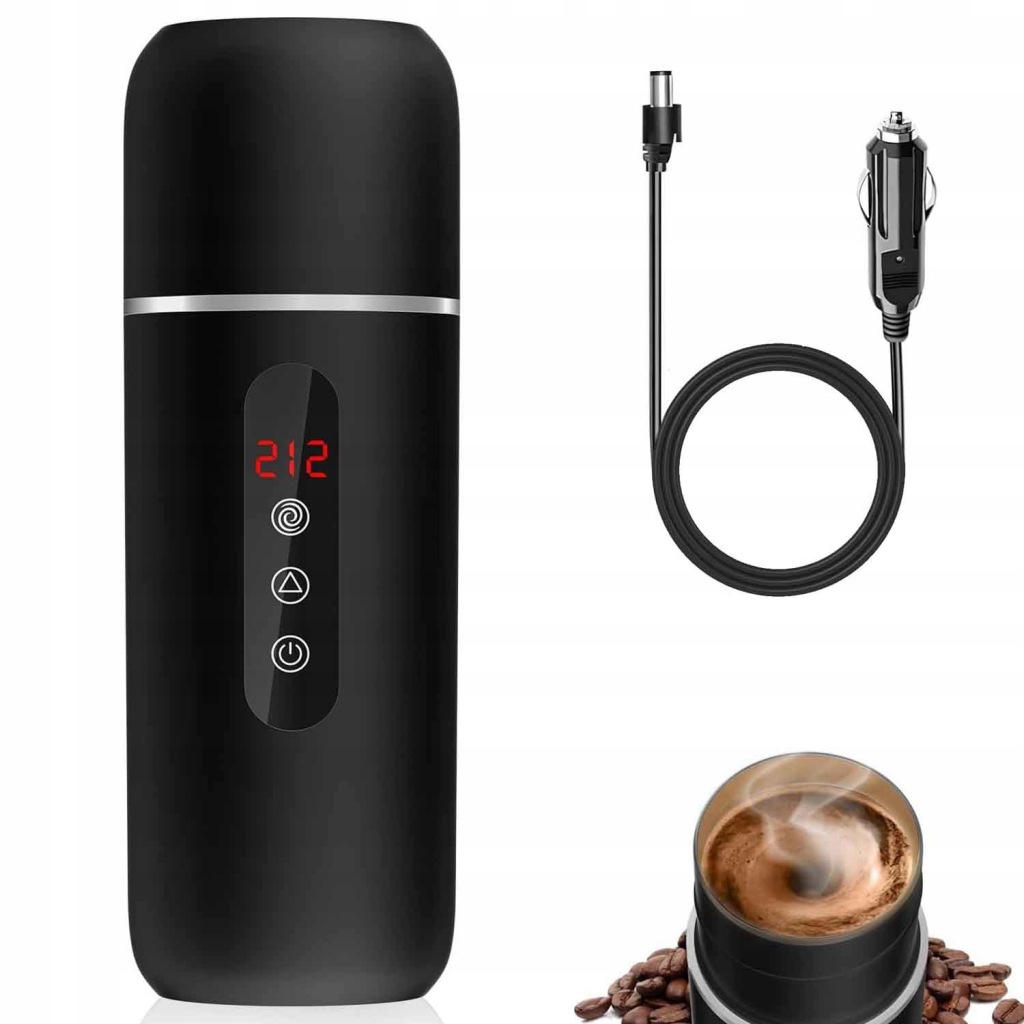 Mini Rychlovarná Konvice Elektrická Termoska S Míchadlem A Displejem 0,42 L Černá 96 W