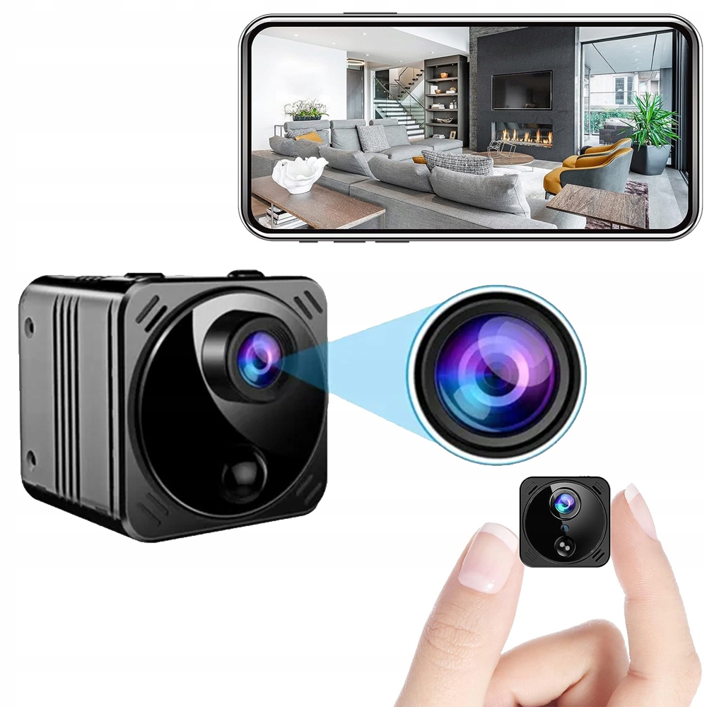 Mini Wifi Kamera Živé Vysílání Cloudové Úložiště Noční Vidění Úhel 160°