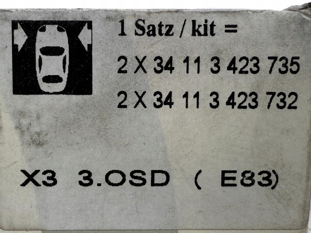Bmw X3 E83 Lci Klocki Hamulcowe Przód Przednie Nowe OE 3427503 — zdjęcie 5
