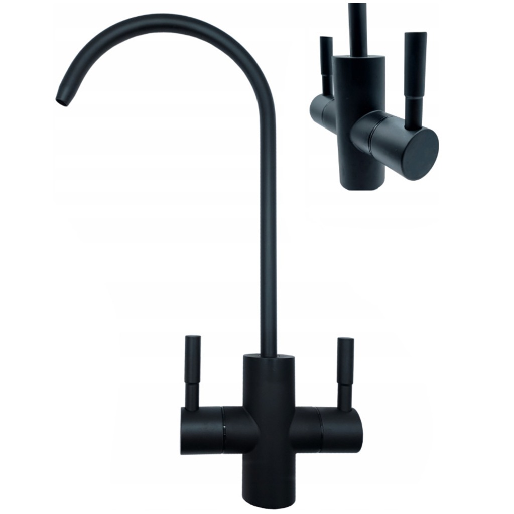 Výtok Filtru Černý Dvojitý Kohoutek Pro Osmózu