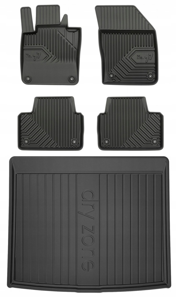 Set 77 Gumové rohože a rohože Volvo S60 3 od roku 2018