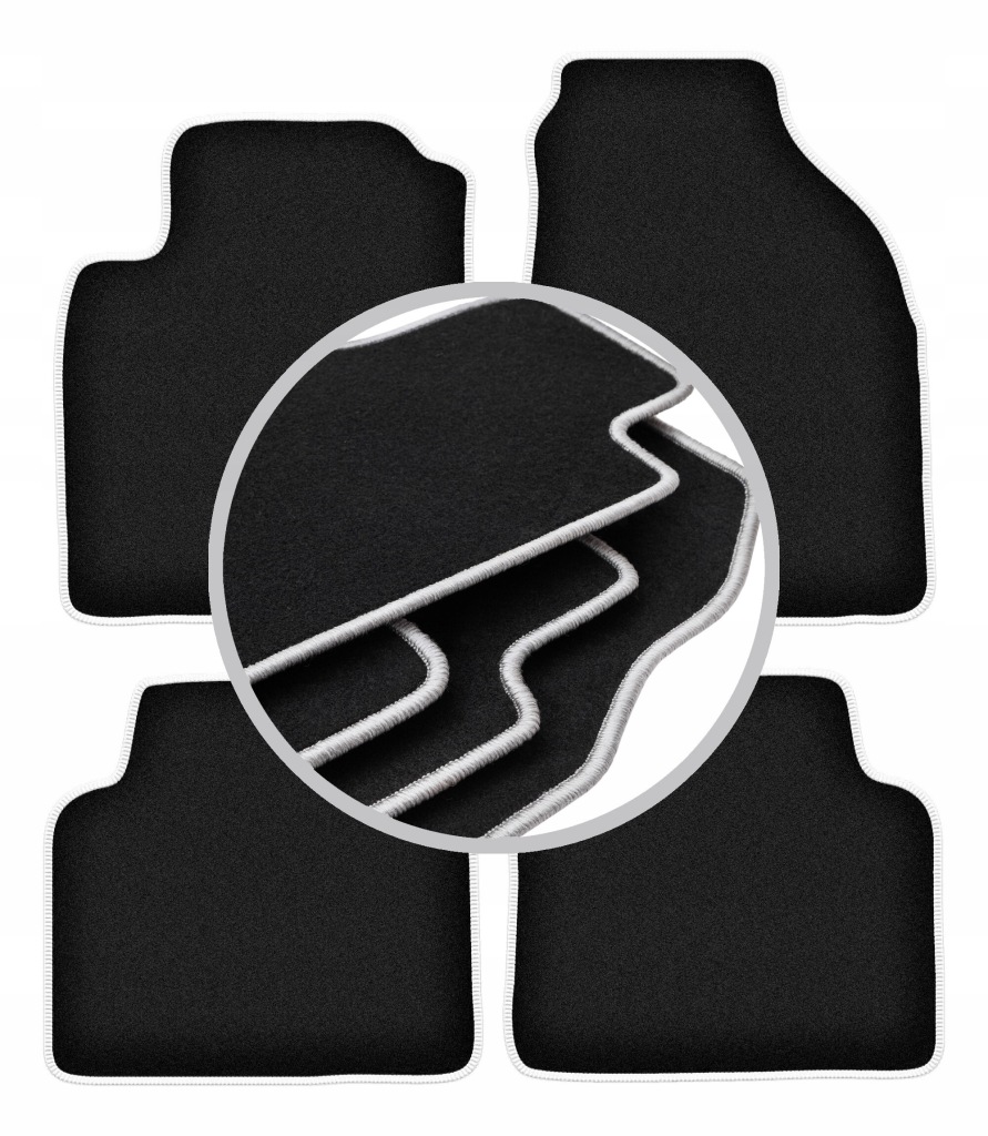 Koberce do auta stříbrné barvy pro: Hyundai Matrix minivan 2001-2010
