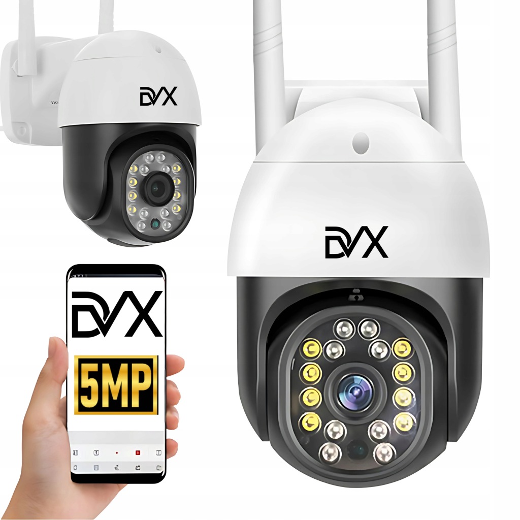 Otočná Venkovní WiFi Kamera Ip Ptz Zoom 5MPx Detekce Pohybu Sledování