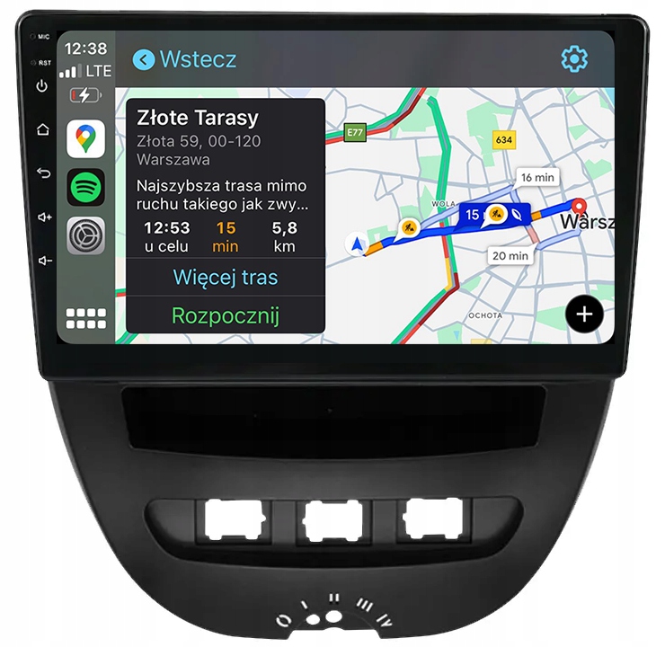 Peugeot 107 Toyota Aygo Citroen C1 Nejnovější Android Carplay Navigace